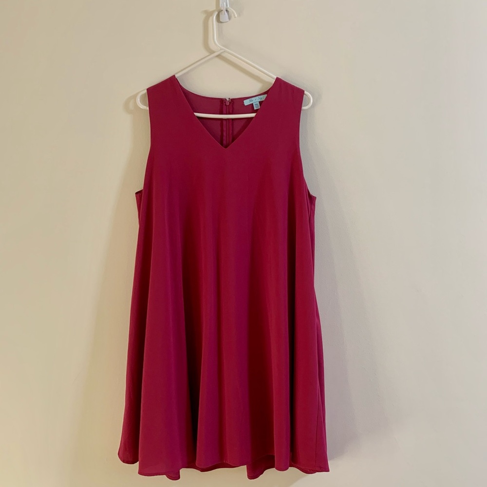 Fuchsia sleeveless dress
